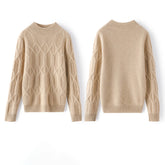 Mock neck Long Sleeve Warm Cashmere Sweater